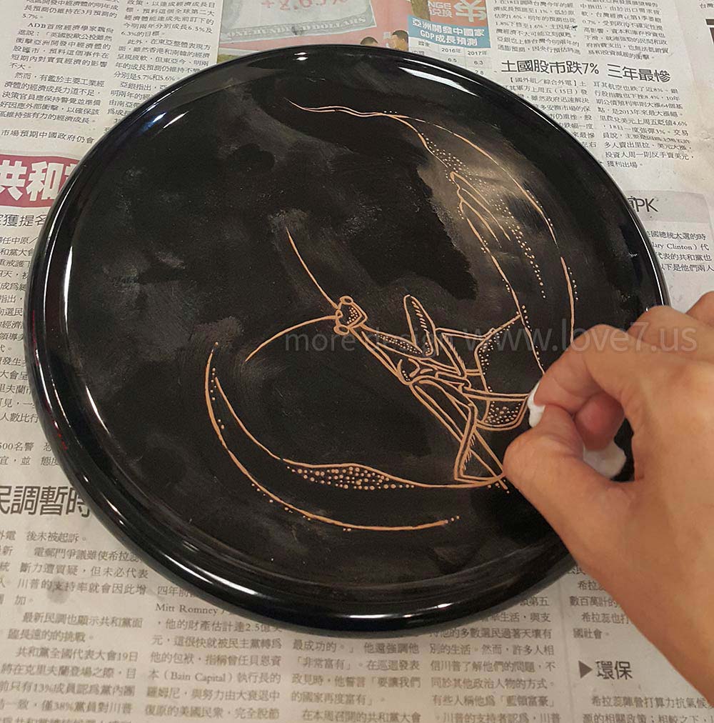 純工藝漆藝漆盤