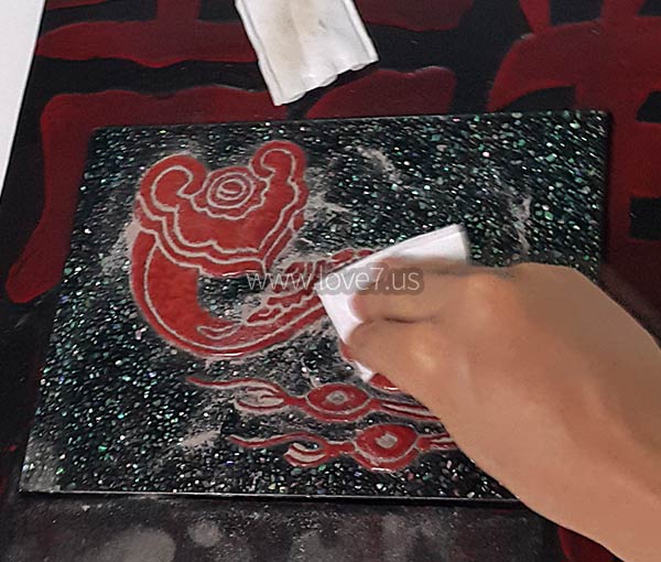 盲人點字盲文般的摸漆畫可以摸的吉祥如意立體畫帶來一生祝福平安健康開樂創作者楊偉鴻