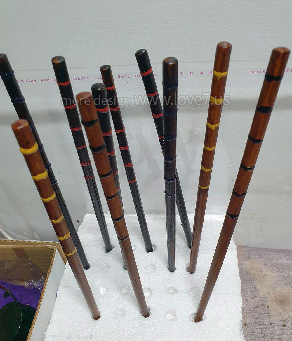 漆筷製作過程