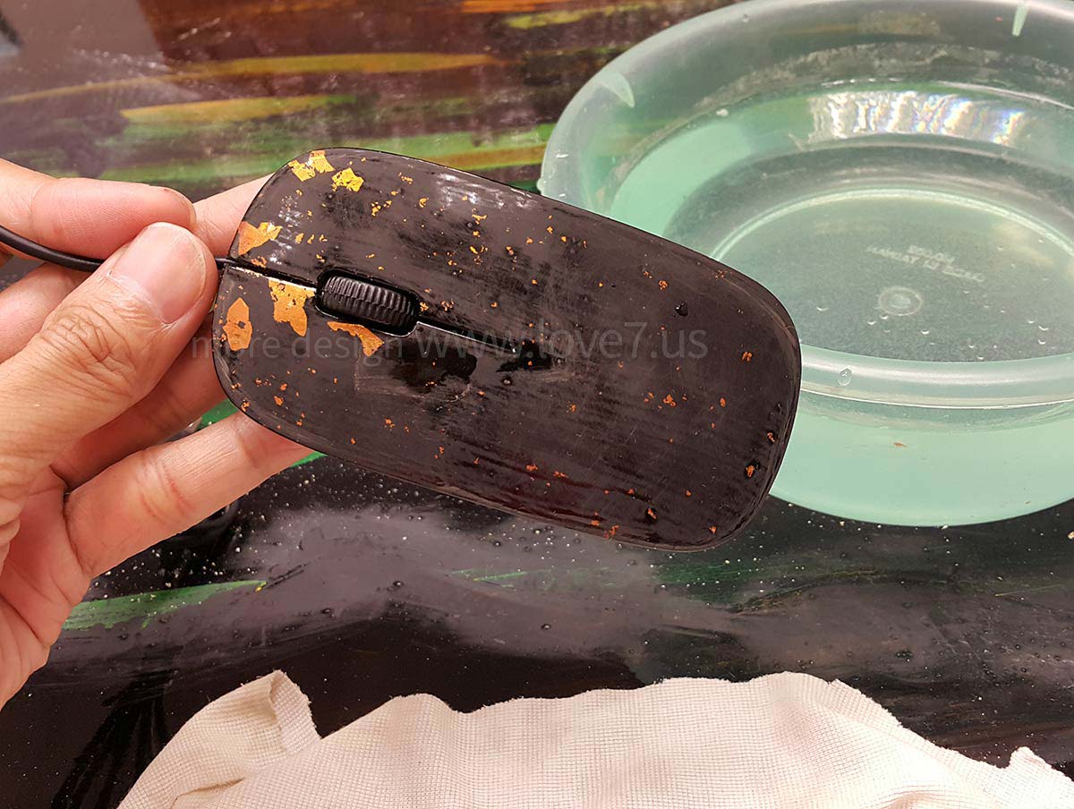 獨一無二透漆金銀箔再髹漆貼金罩明