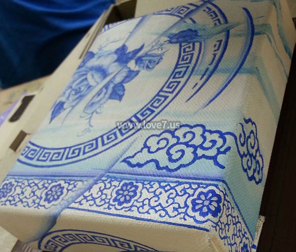 青花瓷油畫
